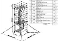Stable Steel Scaffolding Systems Aluminum Mobile Lightweight Scaffold Tower