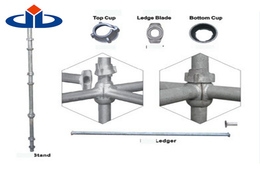 Strong Load Cuplock Formwork System 48.3-48.6 Mm Diameter Energy Saving For Construction